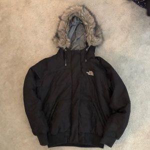 Black North Face winter coat